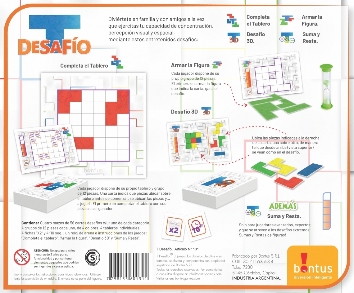 Diseño y Fabrica de Juegos de Mesa, Cartas y Didácticos Bontus